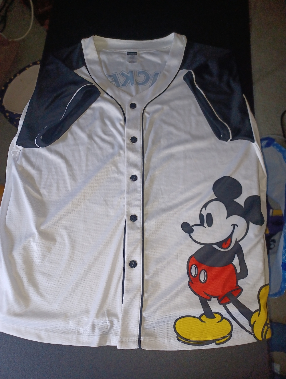 Disney Mickey Mouse Jersey Big Mans Size 3XL White 3X
